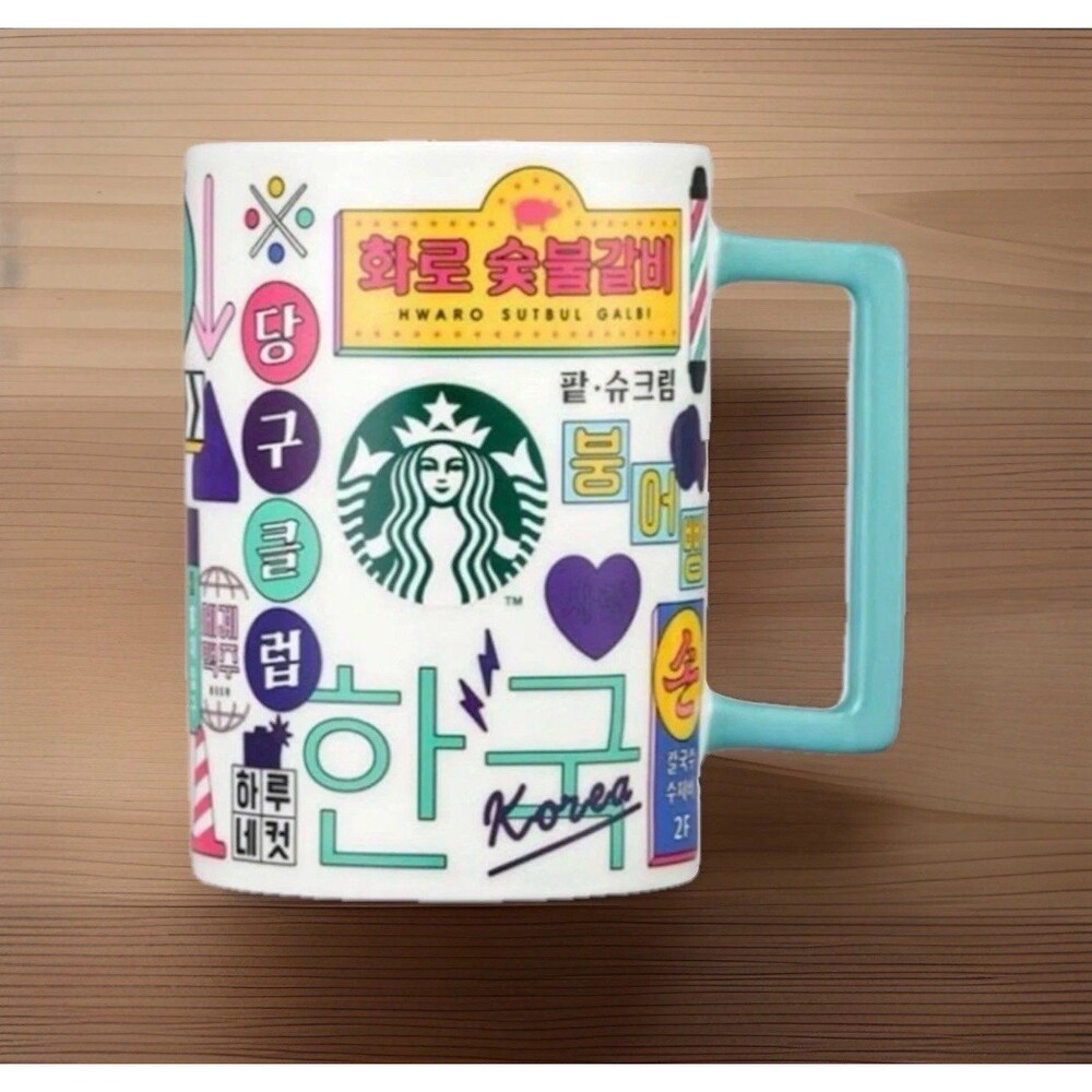 Starbucks Korea 2026 Hangeul Xion Mug 414ml 14oz Hangul on the Streets 14oz - Picture 5 of 5
